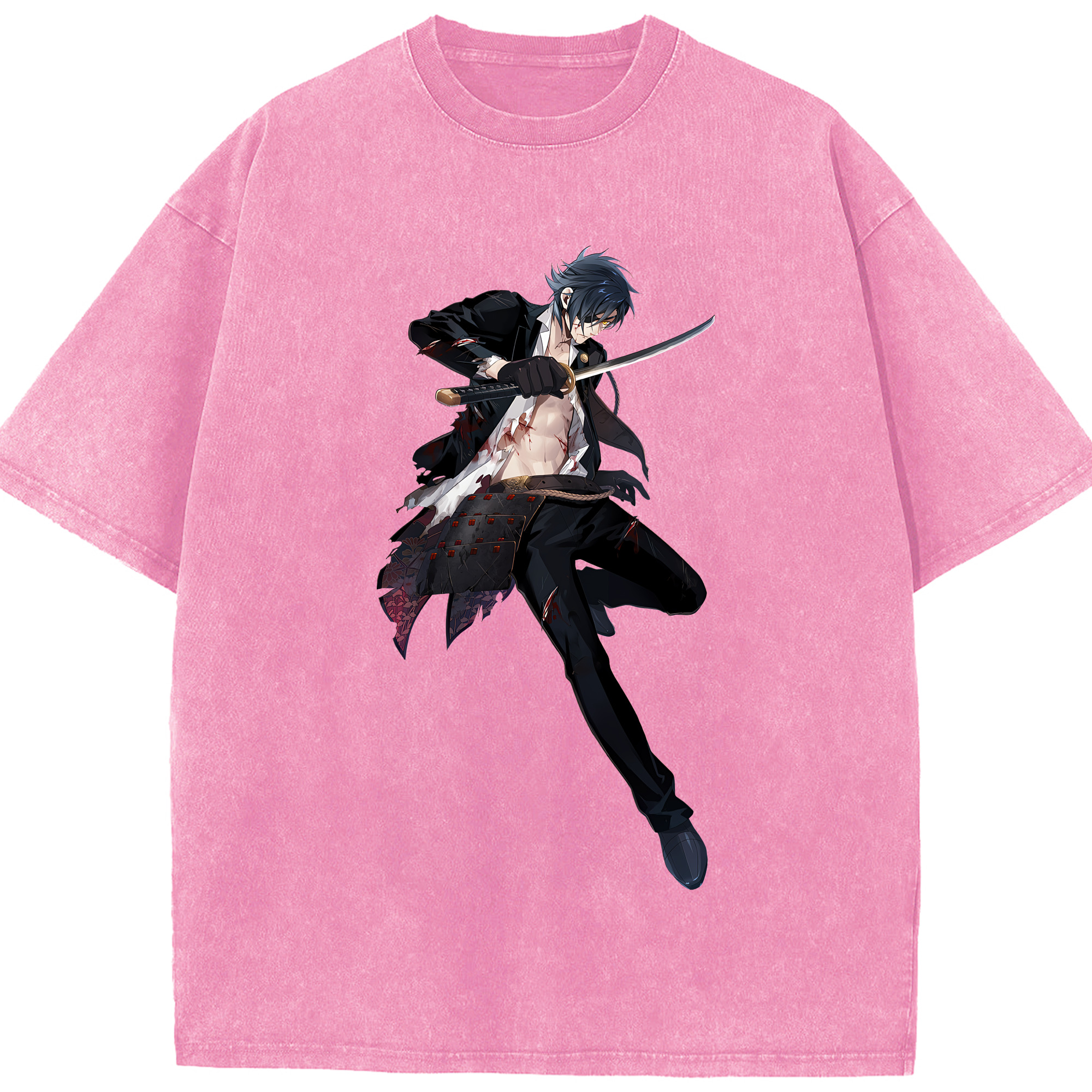 （画像用） 刀剣乱舞 Touken Ranbu 綿100% ヴィンテージ風 半袖Tシャツ（フロントプリント）